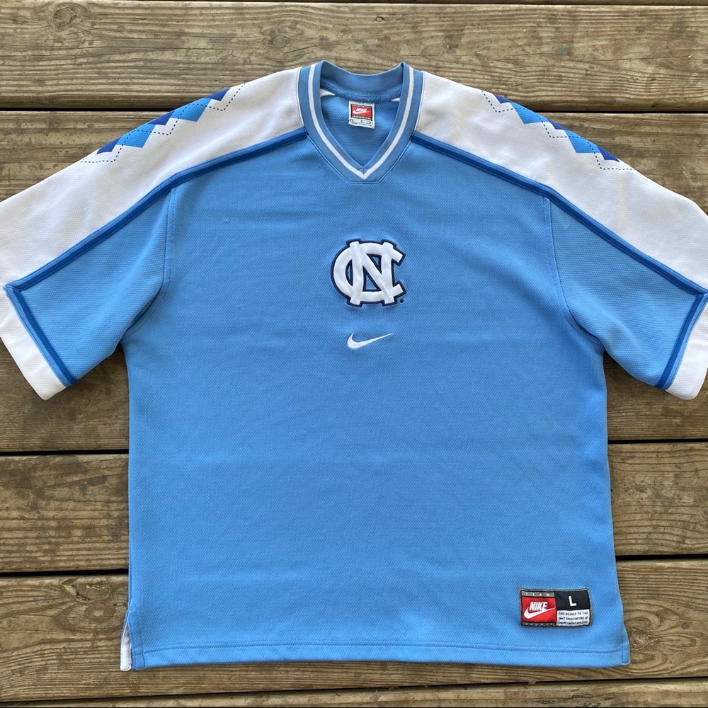 🔥Vintage 90s Nike North Carolina Warm-Up Jersey L - Picture 2 of 6